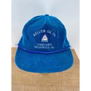 Vintage Kellum Oil Co Citgo Corduroy Snapback Hat Greenwood MS Adjustable